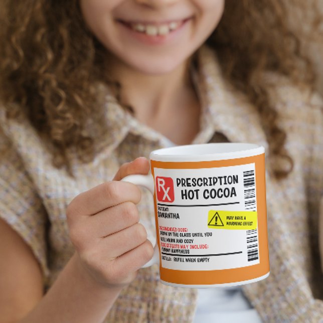 Prescription Cocoa Personalized Custom Funny Coffe Coffee Mug (Creator Uploaded)