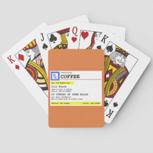 Prescription Coffee Funny Personalized Poker Cards