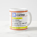 Prescription Coffee Jumbo Mug With Custom Name at Zazzle