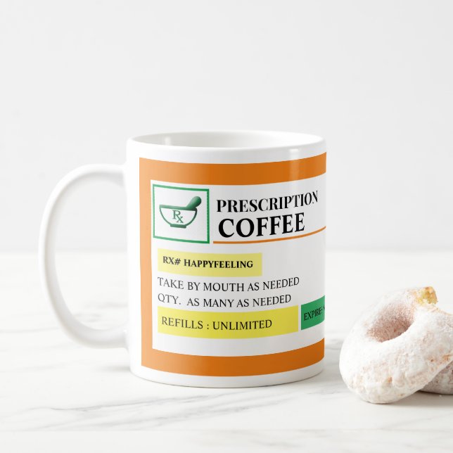 Prescription  coffee mug (With Donut)