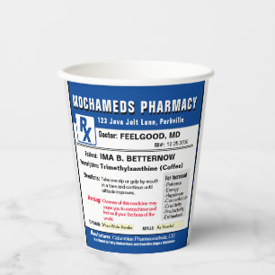 Prescription Coffee Paper Cups