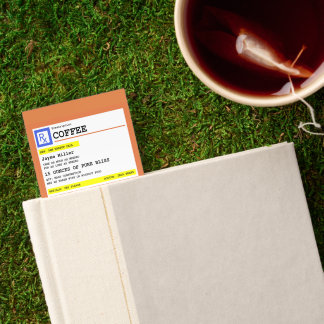 Prescription Coffee Personalized with Patient Name Bookmarks