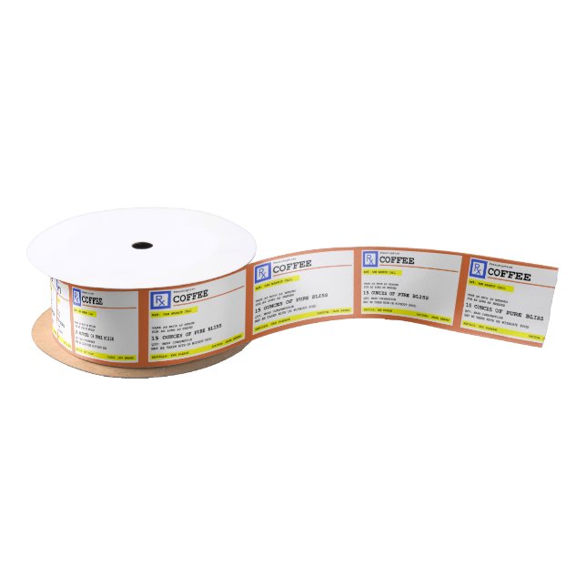 Prescription Coffee Satin Ribbon (Spool)