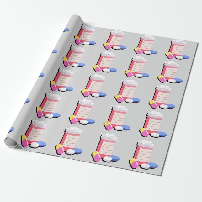 Prescription Drugs Wrapping Paper (Unrolled)