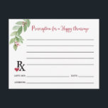 Prescription for a Happy Marriage Advice Card<br><div class="desc">Pretty prescription guest cards!</div>