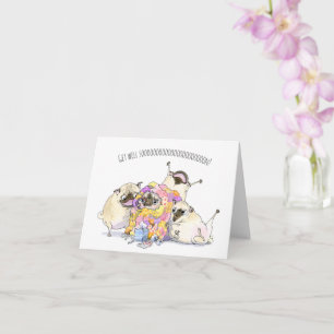 Prescription for Love pug get well card