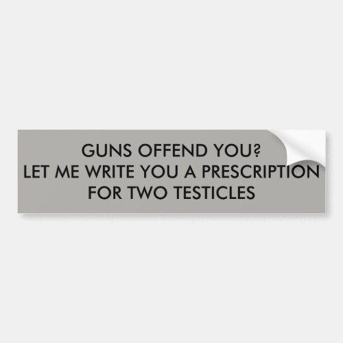 Prescription for Testicles Bumper Sticker