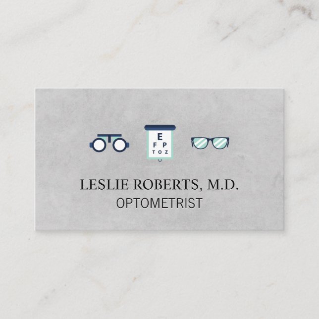 Prescription Glasses Eye Chart  | Optometrist Business Card (Front)