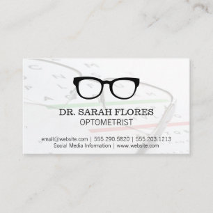 Prescription Glasses Optometrist Eye ware Business Card