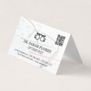 Prescription Glasses Optometrist QR Code Business Card