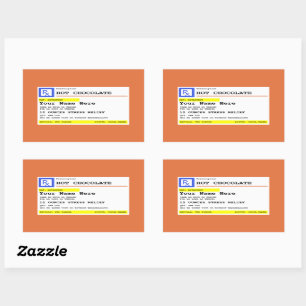 Prescription Hot Chocolate Personalized Rectangular Sticker
