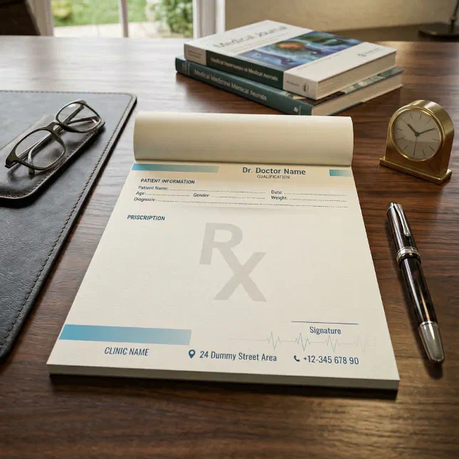 Doctors Script Pad Prescription Pad Notepad – Editable Rx for Doctors | Zazzle