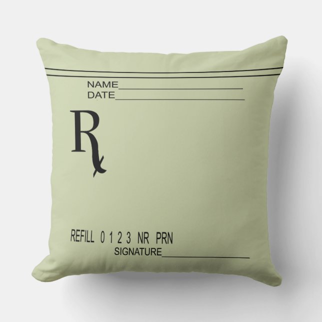 Prescription Pad T-shirt - Rx Pharmacist T-shirt - Throw Pillow (Front)