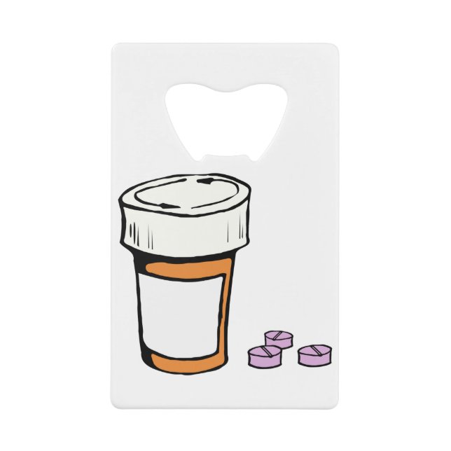 Prescription Pill Bottle Credit Card Bottle Opener (Front)