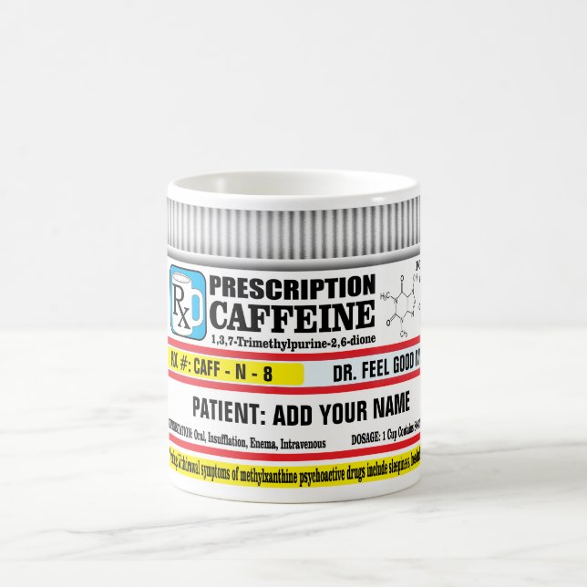 Prescription RX Caffeine Coffee Mug (Center)