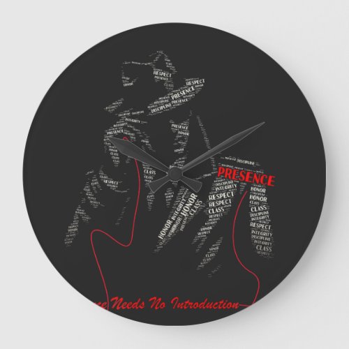 Presence Needs No Introduction | Gentleman Typogra Large Clock