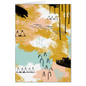 Presence of Life, Tribal Abstract Art Mint Blush (Front)