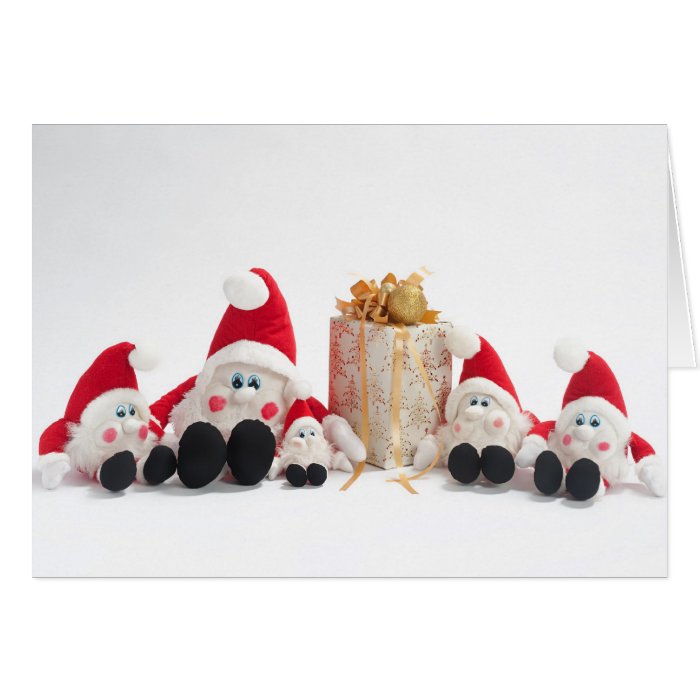 Present and gnomes greeting card