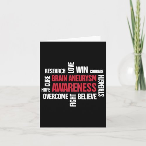 Present Brain Aneurysm Awareness  Card