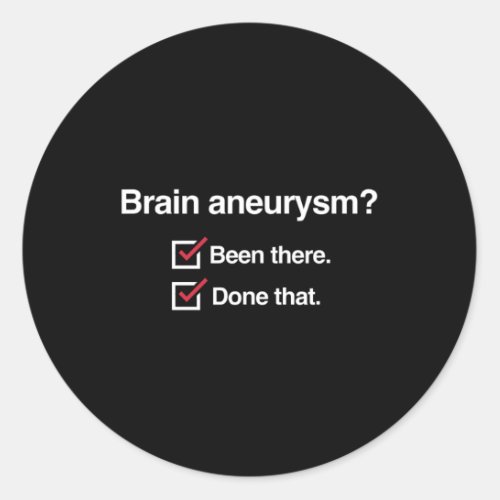 Present Brain Aneurysm Awareness  Classic Round Sticker