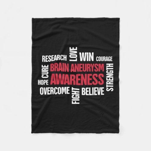 Present Brain Aneurysm Awareness  Fleece Blanket