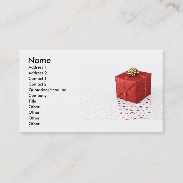 Present Business Card (Front)