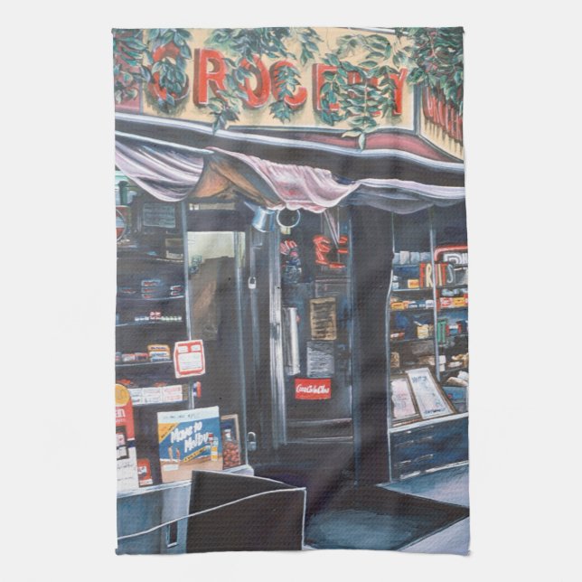 Present Day Look at a Tranquil Past Kitchen Towel (Vertical)