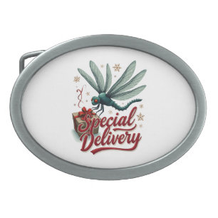Present Delivery Dragonfly Belt Buckle
