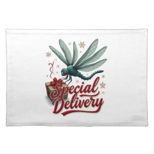 Present Delivery Dragonfly Cloth Placemat