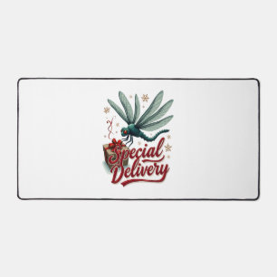 Present Delivery Dragonfly Desk Mat