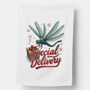 Present Delivery Dragonfly House Flag