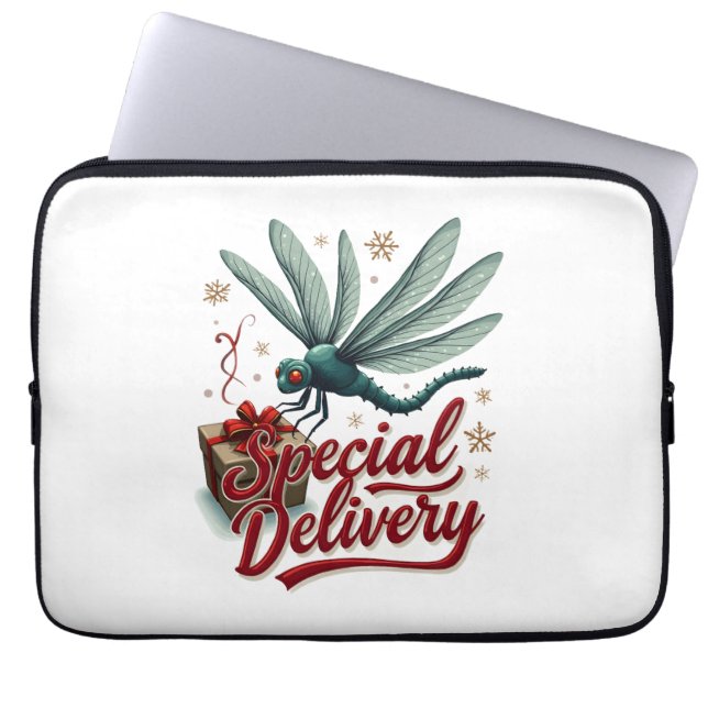 Present Delivery Dragonfly Laptop Sleeve (Front)