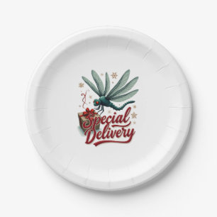 Present Delivery Dragonfly Paper Plates