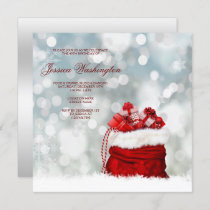 Present Filled Santa Sack Christmas Birthday Invitation