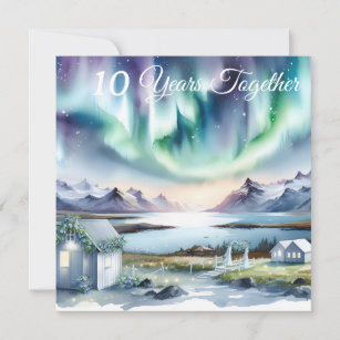 Present for Wedding anniversary travel Iceland Card