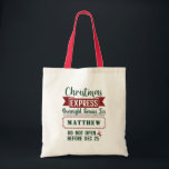Present From Santa Personalized Christmas Gift Tote Bag<br><div class="desc">Bring a little extra charm this Christmas with these cute and festive christmas tote bags.</div>