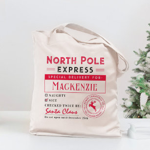 North Pole Post Special Delivery V1 Personalized Christmas Gift Delivery  Sack