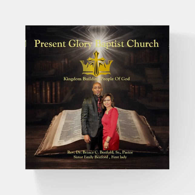 Present Glory  Paperweight (Front)