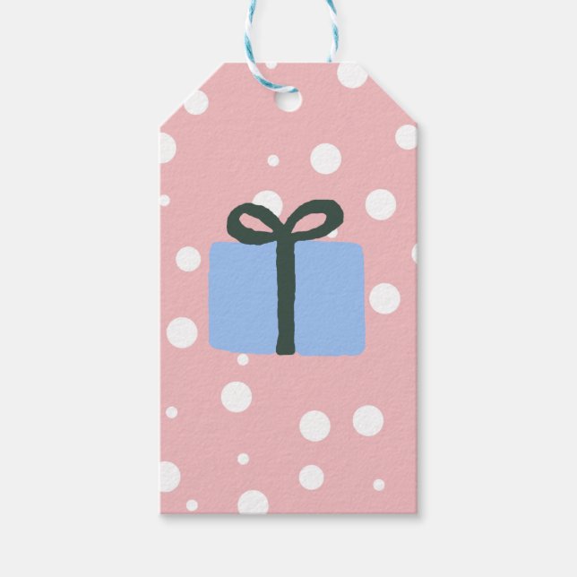 Present Illustration Christmas Classic Gift Tags (Front)