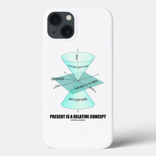 Present Is A Relative Concept Light Cone Physics iPhone 13 Case