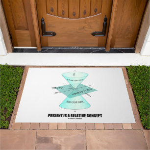 Present Is A Relative Concept Light Cone Physics Doormat