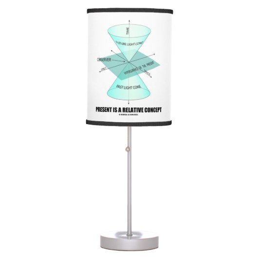 Present Is A Relative Concept Light Cone Physics Table Lamp (Front)