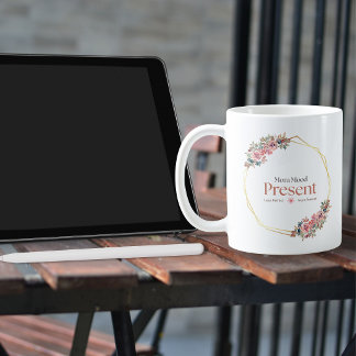 Present Momfulness Floral Mindful Mom Quote Coffee Mug