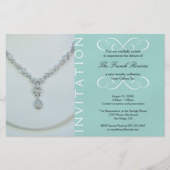 Present New Luxury Product Elegant Teal Invitation Flyer by FidesDesign at Zazzle