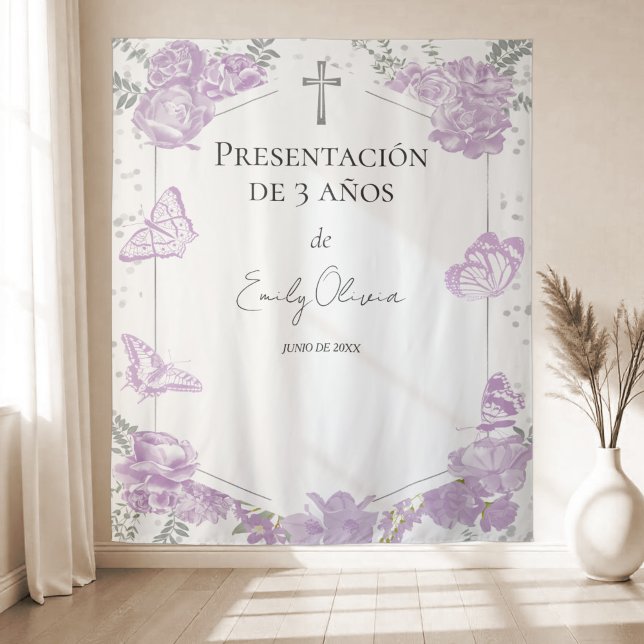 Presentación 3 años Backdrop Butterflys (Creator Uploaded)