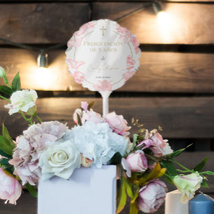 Presentación 3 años Balloon Butterflys Pink