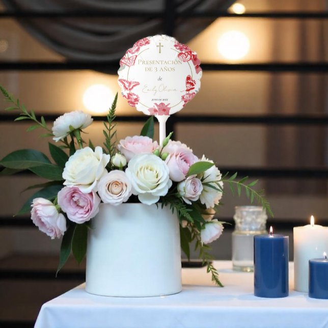 Presentación 3 años Balloon Butterflys Red (Creator Uploaded)