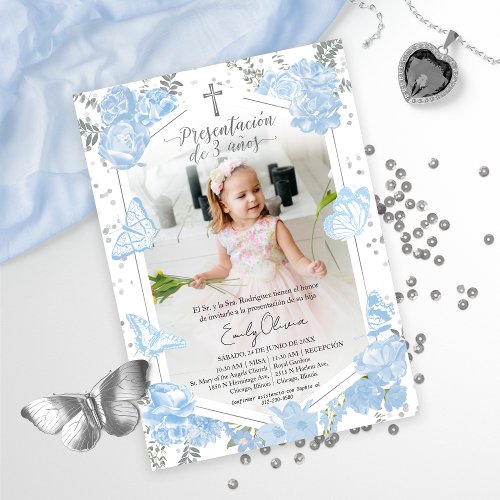 Presentacin 3 aos Photo Invitation Butterfly