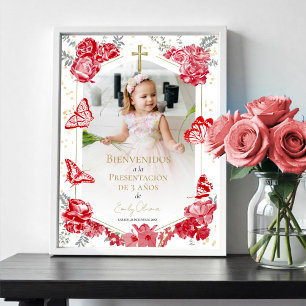 Presentación 3 años Photo Welcome Sign Butterflys