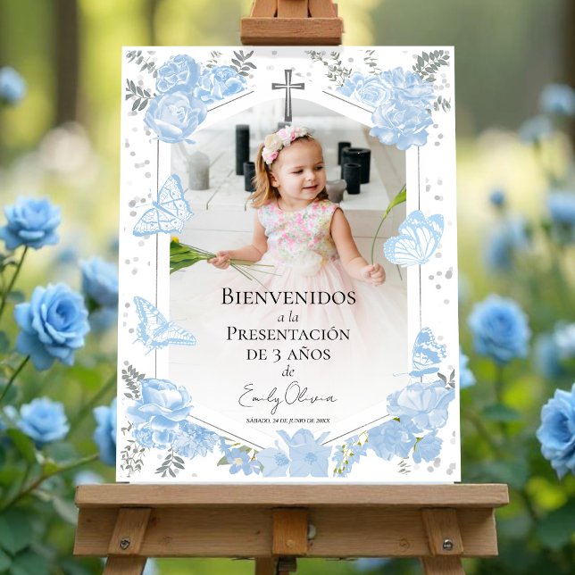 Presentación 3 años Photo Welcome Sign Butterflys (Creator Uploaded)